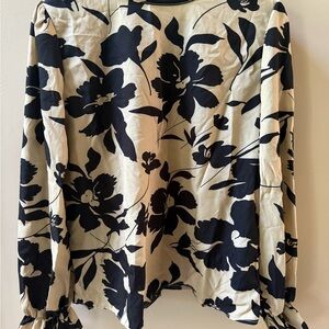 Never Worn Size L SHEIN Floral Print Blouse with Tie back